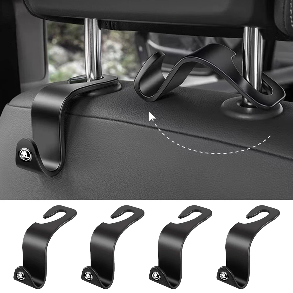 4 шт. крючки на спинку сиденья для Skoda Kodiaq Fabia Kamiq Karoq Octavia A5 A7 Rapid Scala Superb