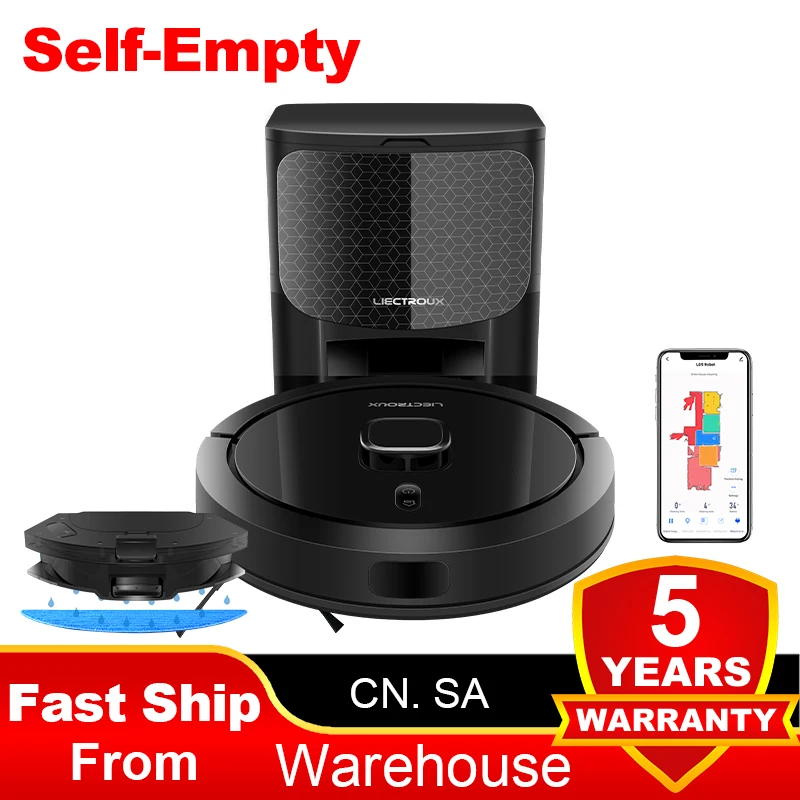 Liectroux G7 LDS Робот-пылесос и швабра самоопустошение навигация с помощью лазерного