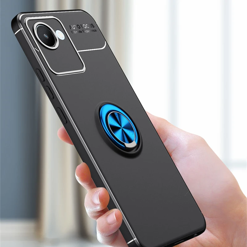 For Realme Narzo 50i Prime Case Cover OPPO Realme Narzo 50i Prime Soft Ring Magnetic Holder Cover Realme Narzo 50i Prime Fundas