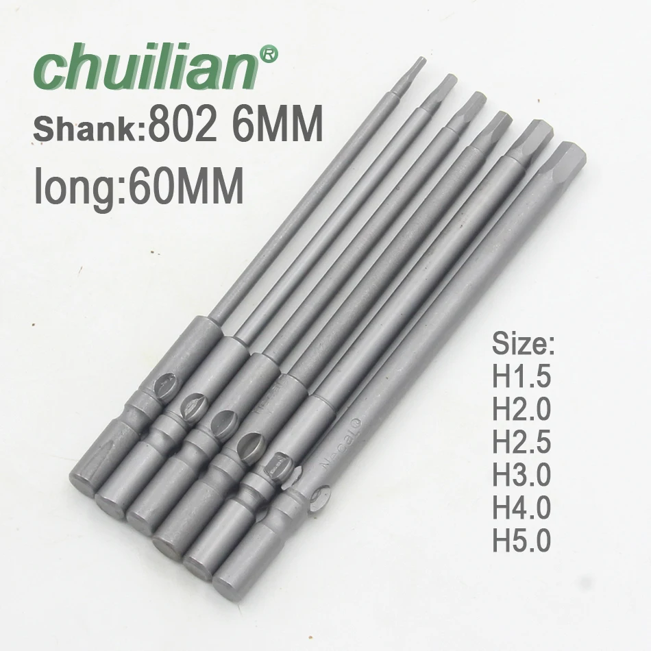 

1Pcs 802 6mm Round Shank Magnetic Hexagon Screwdriver Bit Screwdrier Drive Power Drill Bit Long 100mm