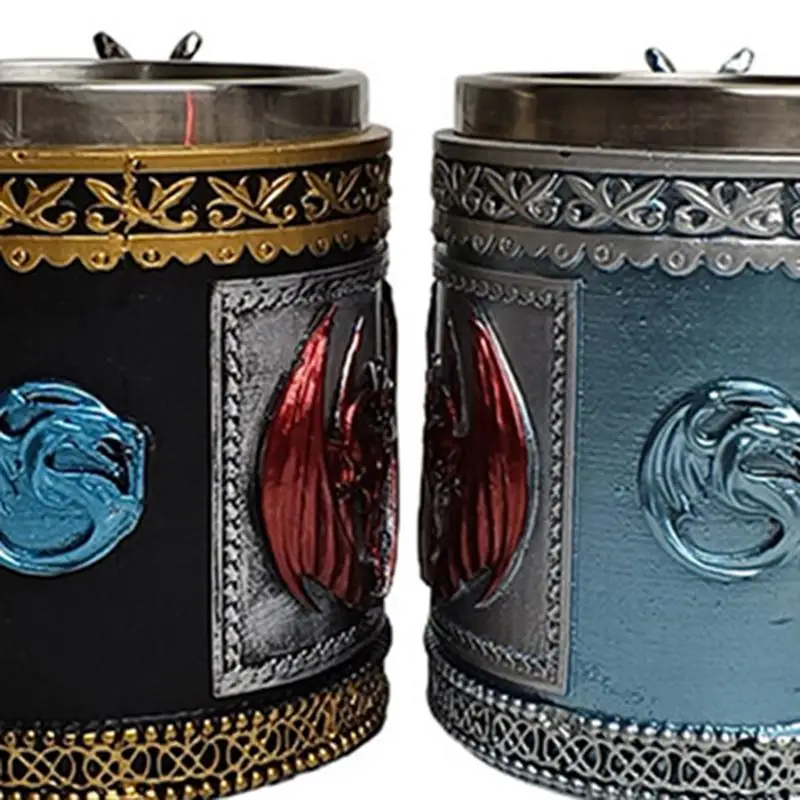 Кружка для пива из нержавеющей стали в средневековом стиле Классическая