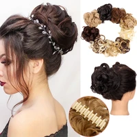 new concubine synthesis grab chignon hair accessories for women clip on hair extensions messy bun false pony tail