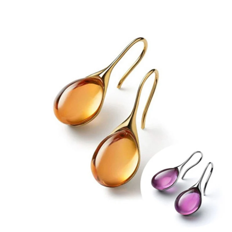 

Trendy Women Earrings Wedding Jewelry Women Inlay Natural Stone Dangle Earrings