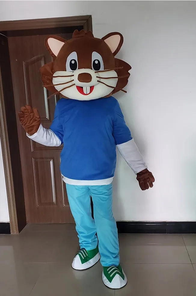 Новый взрослый черно-белый костюм талисмана кота на Хэллоуин Рождественское