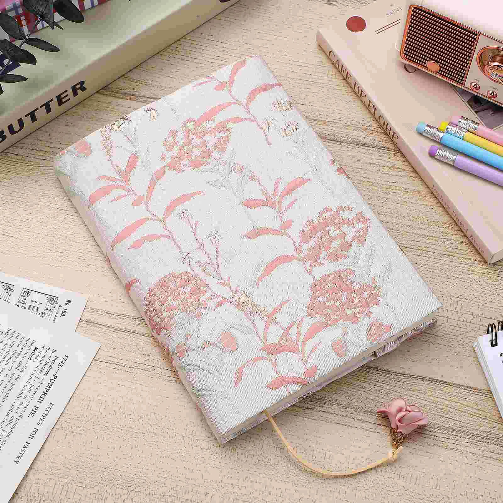 Handmade Cloth Book Cover Novel Protector Covers for Textbooks Paperbacks Sleeve Soft Dandelion Powder