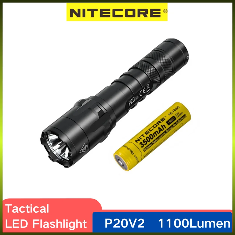 

NITECORE P20 V2 Flashlight 1100 Lumens Super Bright Utilizes a CREE XP-L2 V6 LED Tactical Flashlight For Outdoor Lighting