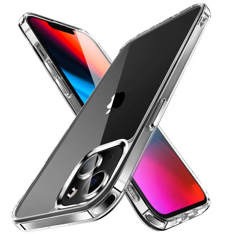 

High Quality Bumper Transparent Case For iPhone 13 11 Pro 12 Mini XS Max XR 7 8 Plus SE Crystal Plating Acrylic Anti-yellow Case