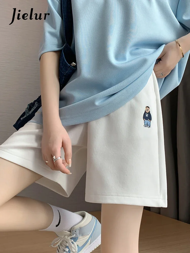 Jielur Летние Новые базовые корейские женские шорты облегающие повседневные