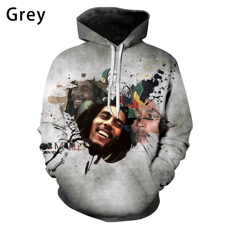 

HipHop Reggae Bob Marley Sportswear Casual Streetwear Unisex New Fashion Pullover 3D Printing Autumn And Winter Hoodie