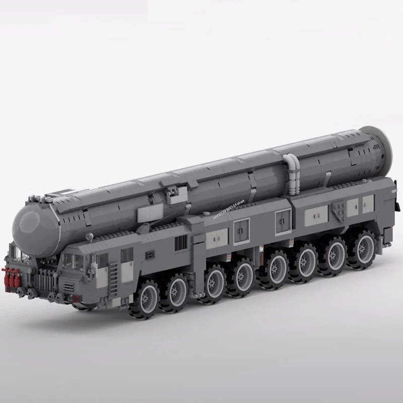 Фото 2199 шт. WW2 военный MOC масштаб 1:35 RT-2PM2 Topol-M ICBM модель пусковой установки DIY креативная высокотехнологичная детская игрушка в подарок бронированные автомобильные блоки №3