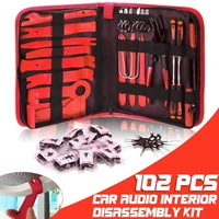 102pcs car audio disassembly tool interior door clip panel trim dashboard removal tool modification clips for car red