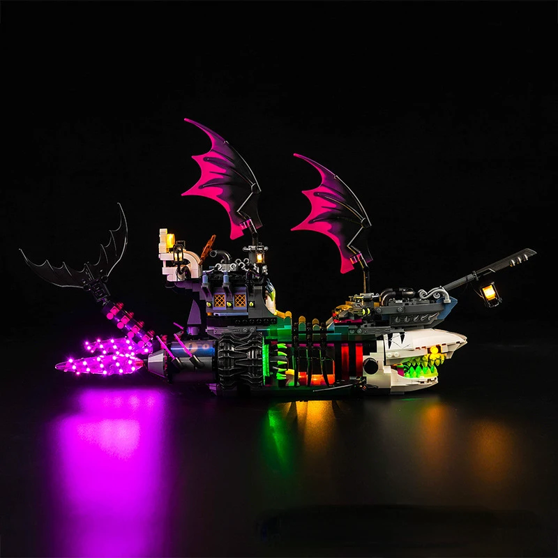 Лампа без строительных блоков освещение для корабля Кошмар акула 71469 игрушки