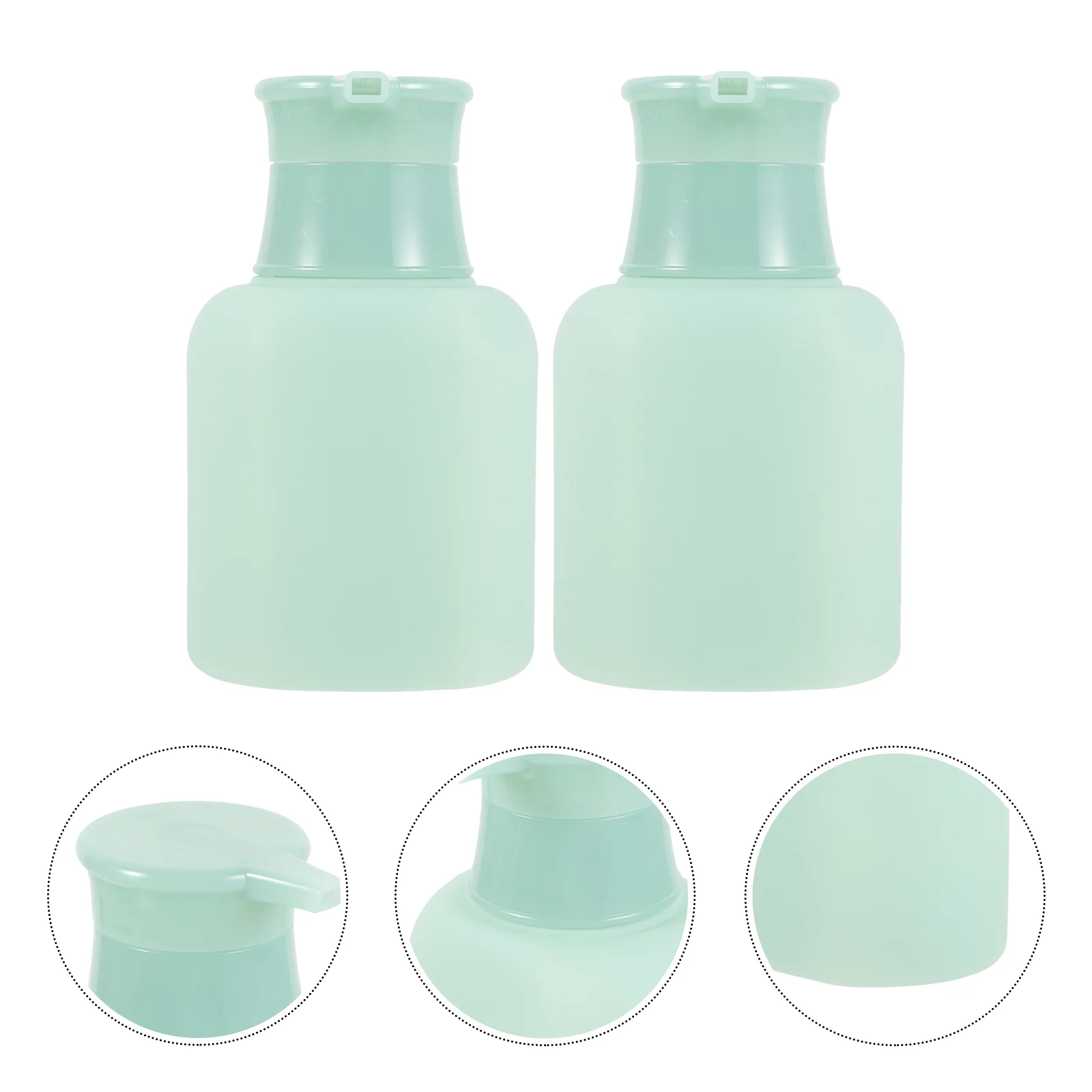 

2 Pcs Empty Pump Lotion Bottle Shower Gel Press Shampoo Bottles Refillable Plastic Dispenser