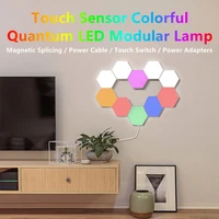 honeycomb light led quantum lamp hexagon led light touch sensor night light modular lamp colorful wall lamp indoor decoration