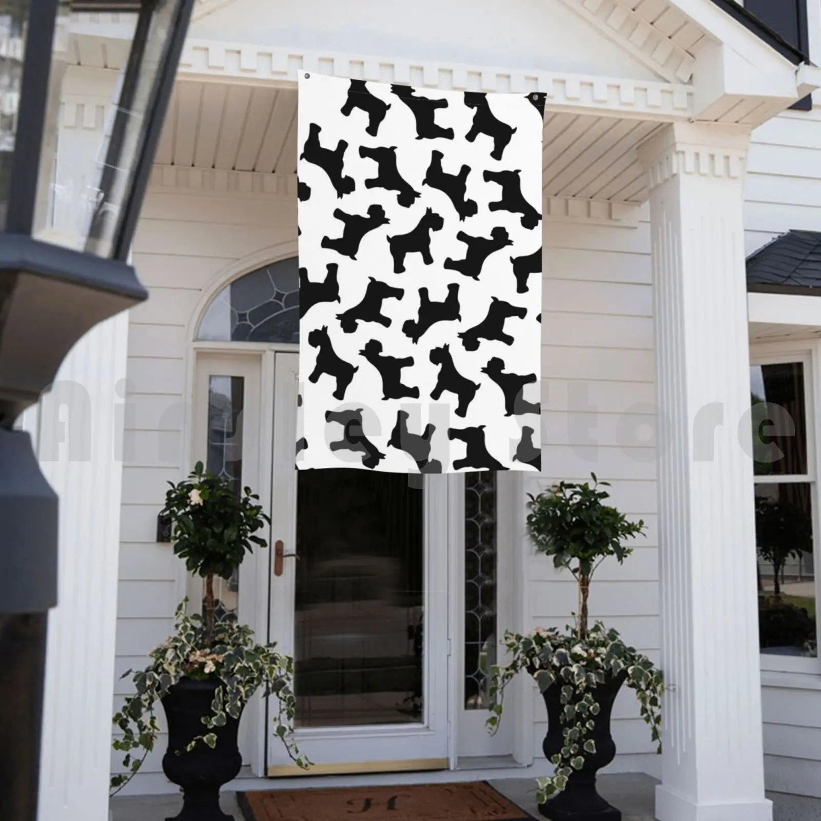 Миниатюрный флаг черного шнаузера автомобиля забавный шнауцерный шнаузерс