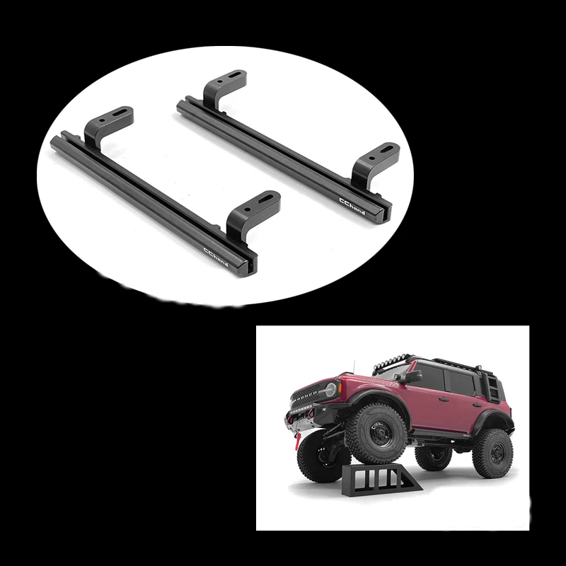Aluminum Alloy Side Pedal 1:10 Rc Car Toys TRX4 2021 New Bronco Body Shell Modification Part