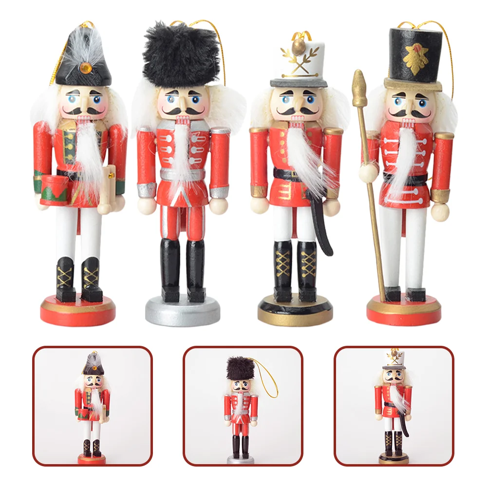 

Nutcracker Nutcrackers Christmassoldier Decorationsclearance Decor Ornaments Hanging Gifts Puppet Wooden Wood Festival Figures