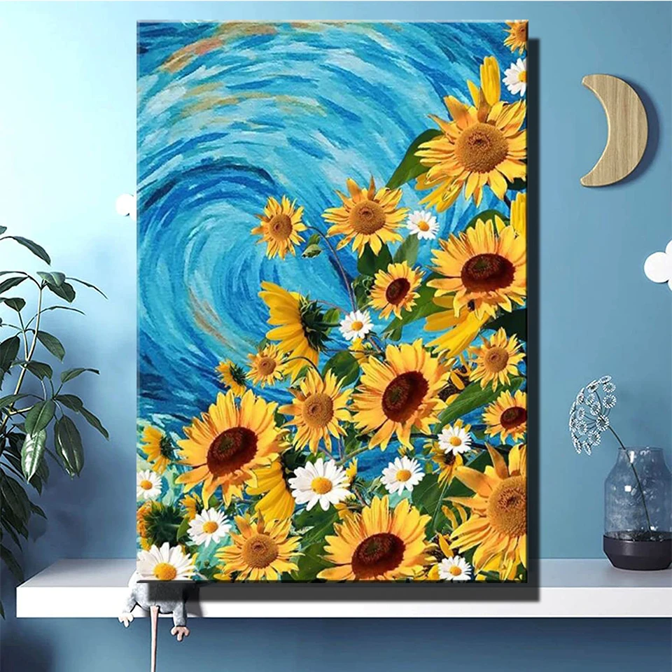 

Новое поступление, алмазная вышивка, распродажа, Ландшафтные картины стразы, алмазное Рисование Подсолнечник Gift