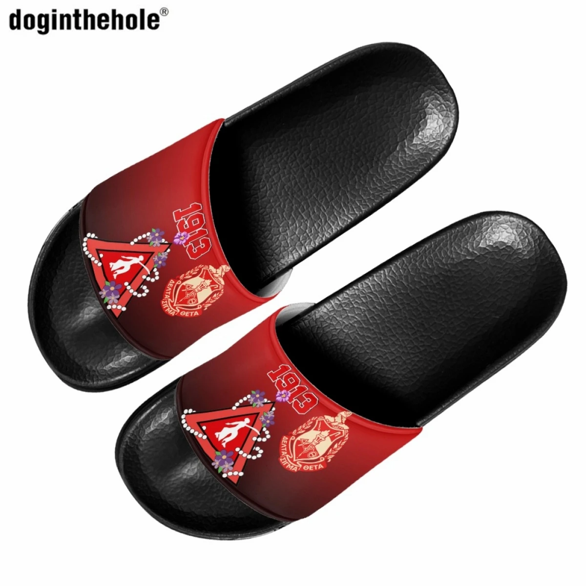 

Doginthehole Delta Sigma Theta Sorority летние домашние шлепанцы для женщин и мужчин сандалии уличные пляжные тапочки Zuecos Para Women
