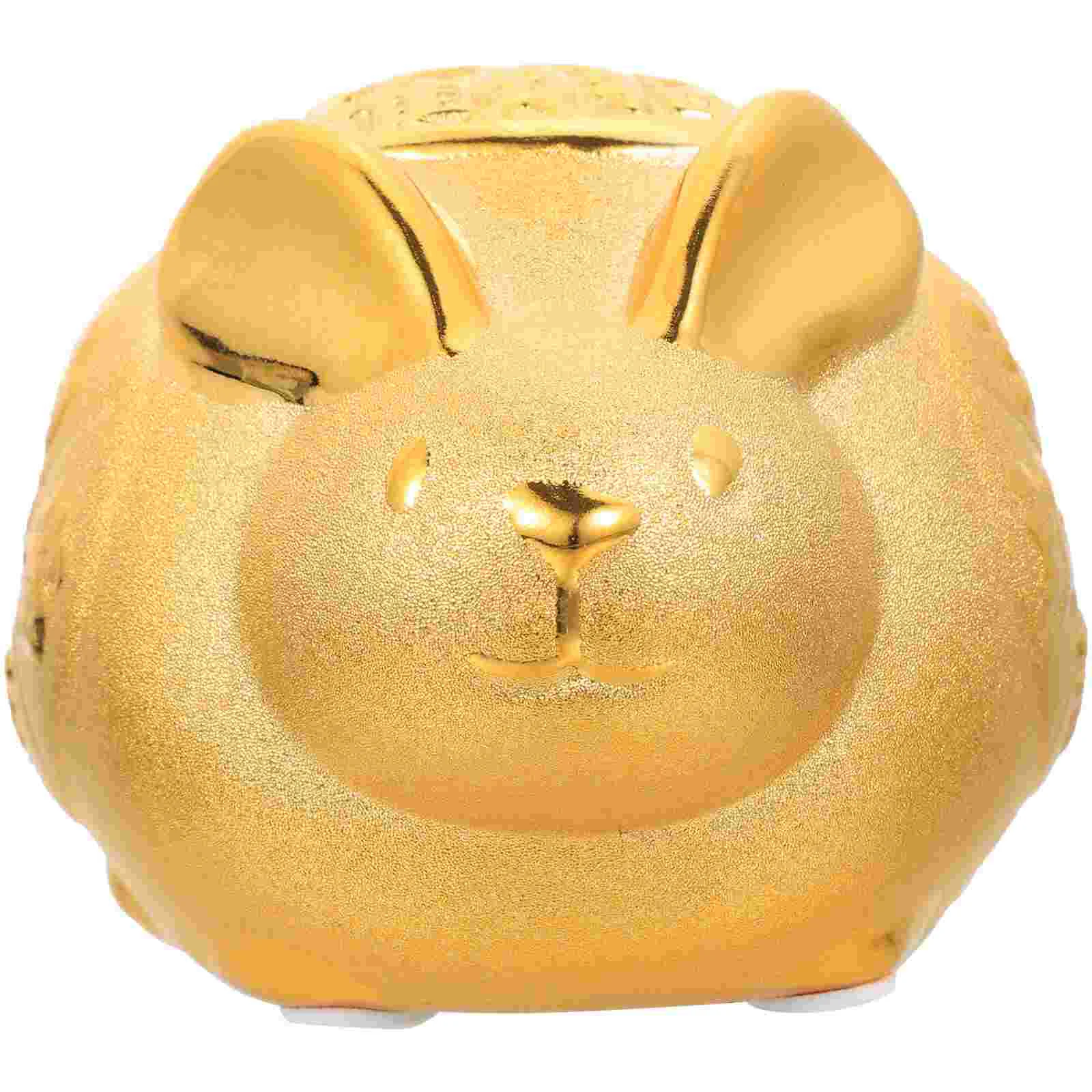 

Bank Rabbit Piggy Bunny Moneyjar Zodiac Saving Year Chinese Ceramic Pot Figurines Decor Figurine Statue Animal Cartoon Kids New