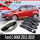 Черное углеродное волокно для Ford C-MAX C MAX MK2 2011 2012 2013 2014 2015 2016 2017 2018 2019 крышка дверных ручек ремонт автомобильные аксессуары