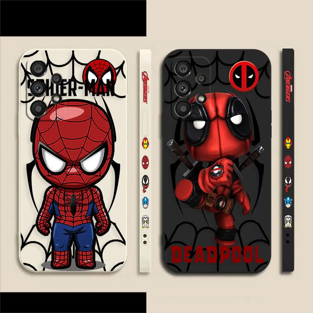 

Cartoon MARVEL Spider-man Deadpool Case For Samsung A91 A73 A72 A71 A53 A52 A51 A42 A33 A32 A31 A23 A22 A21S A13 AO3S 4G 5G Case