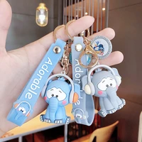 creative personality headphone elephant doll key chain couple backpack school bag car key pendant small gift wholesale