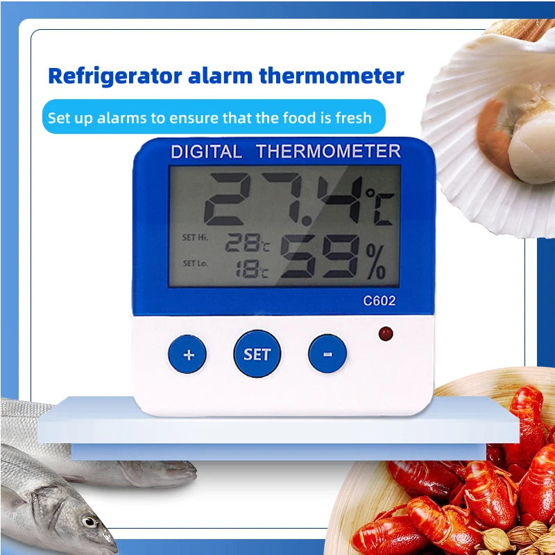 electronic lcd digital display kitchen meat oil food probe thermometer temperature sensor hygrometer home sensor humidity mete free global shipping