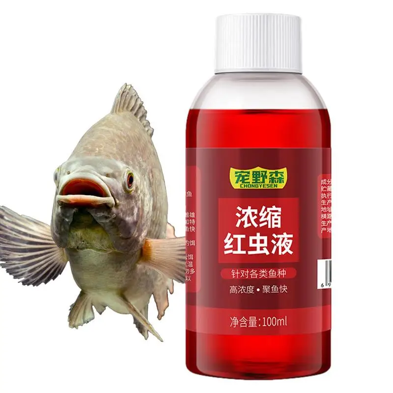 

Fishing Bait Additive Fishing Lures Baits 100ml Concentrated Red Worm Liquid High Concentration Fish Bait Attractant Enhancer
