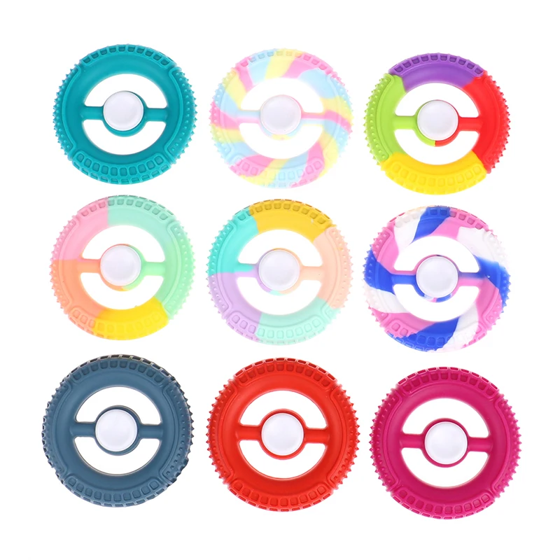 

New Silicone Fingertip Gyro Spinning Round Grip Ring For Muscle Training Stress Relief For Kids And Adults Fitness Squeeze Toys