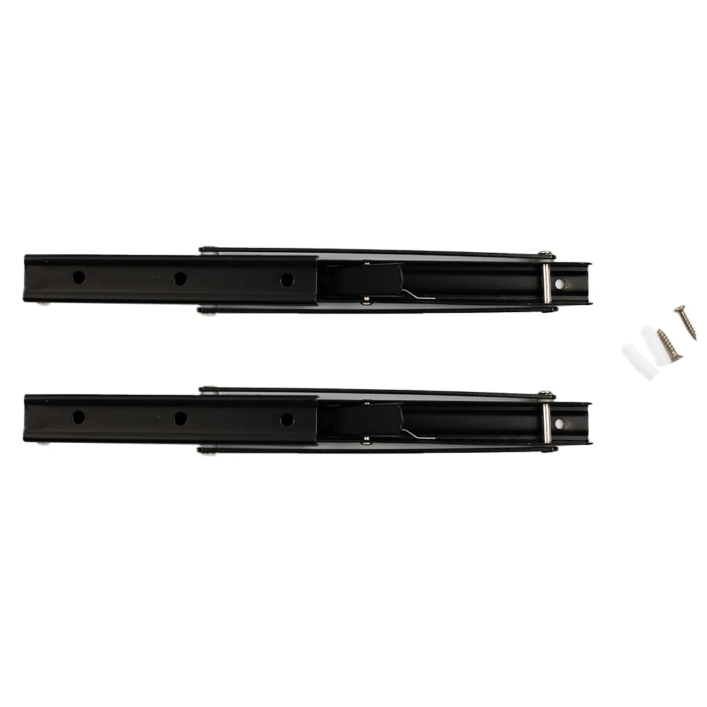 

2PCS Black Finish New Campervan Folding-Bracket Table Shelf For Caravan RV Camper Trailer Food Truck Interior Accessories