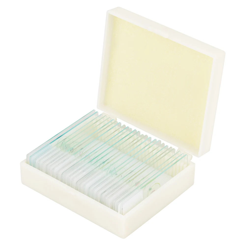 

25pcs Biology Glass Prepared Microscope Slides Lab Specimens With Box Microscope Microscope Microscope Microscope