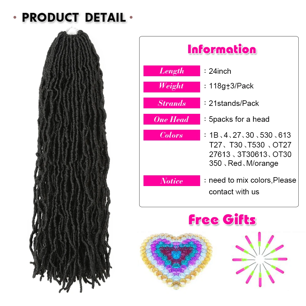 Рисунок 4 - Nu Soft Locs вязаные волосы 24 дюйма