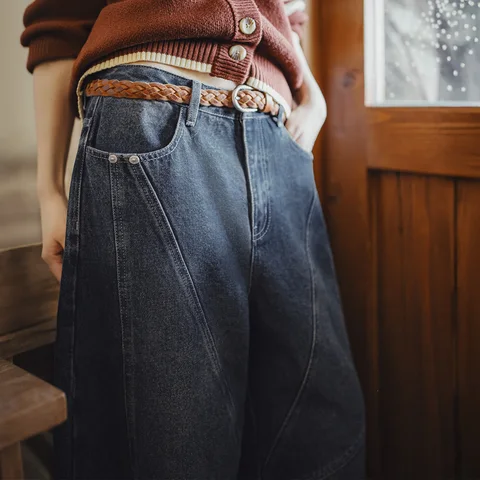 Maden Женские винтажные джинсы-карго из регенерированного денима