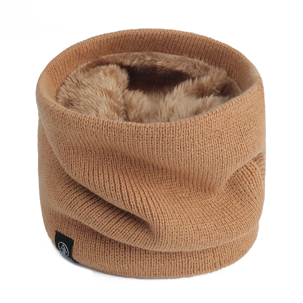 Зимний теплый шарф для мальчиков и девочек детский толстый шерстяной воротник