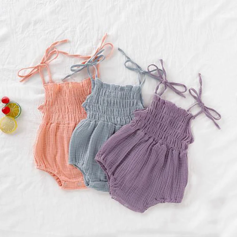 

Комбинезоны на лямках для младенцев, из хлопка и льна