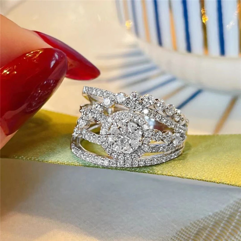 Европейские и американские высококачественные бриллиантовые роскошные кольца в