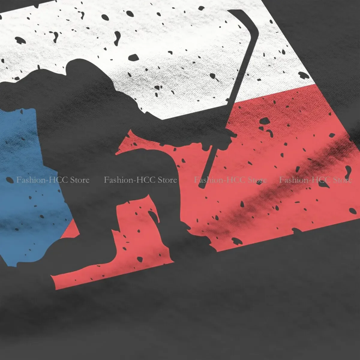 Футболки для хоккея с шайбой чешский силуэт празднование состаренная