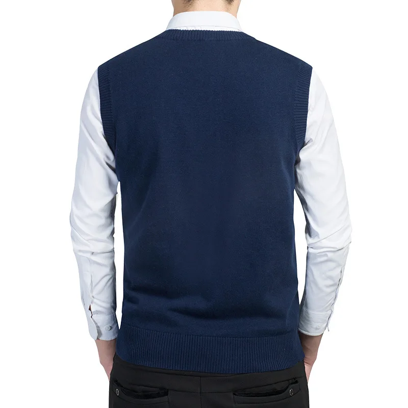 MRMT 2022 Brand New Men's Vest Sweater Cotton Knitted for Male V-neck Sleeveless Pullover Tops | Мужская одежда