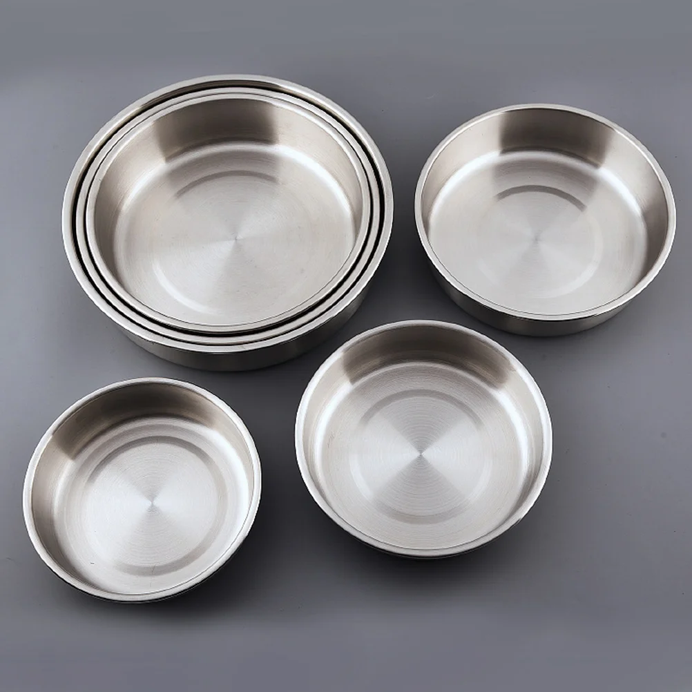 

Dinner Holder Serving Plate Food Tray Fruit Storage Dessert Trays Stainless Steel Kitchen