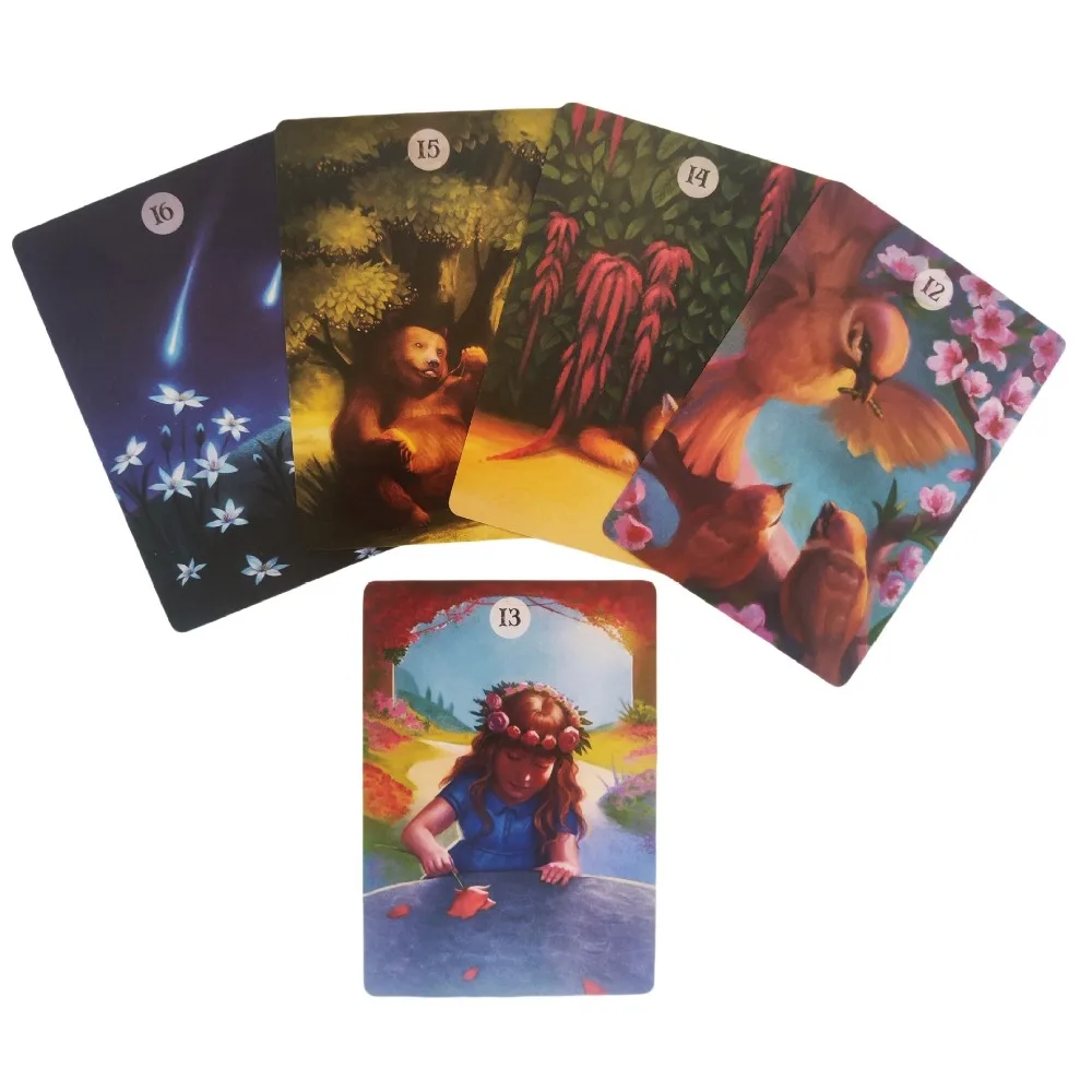 Травы и растения Lenormand карты с изображением ораклов 36 шт. 10 4*7 3 см яркими цветами