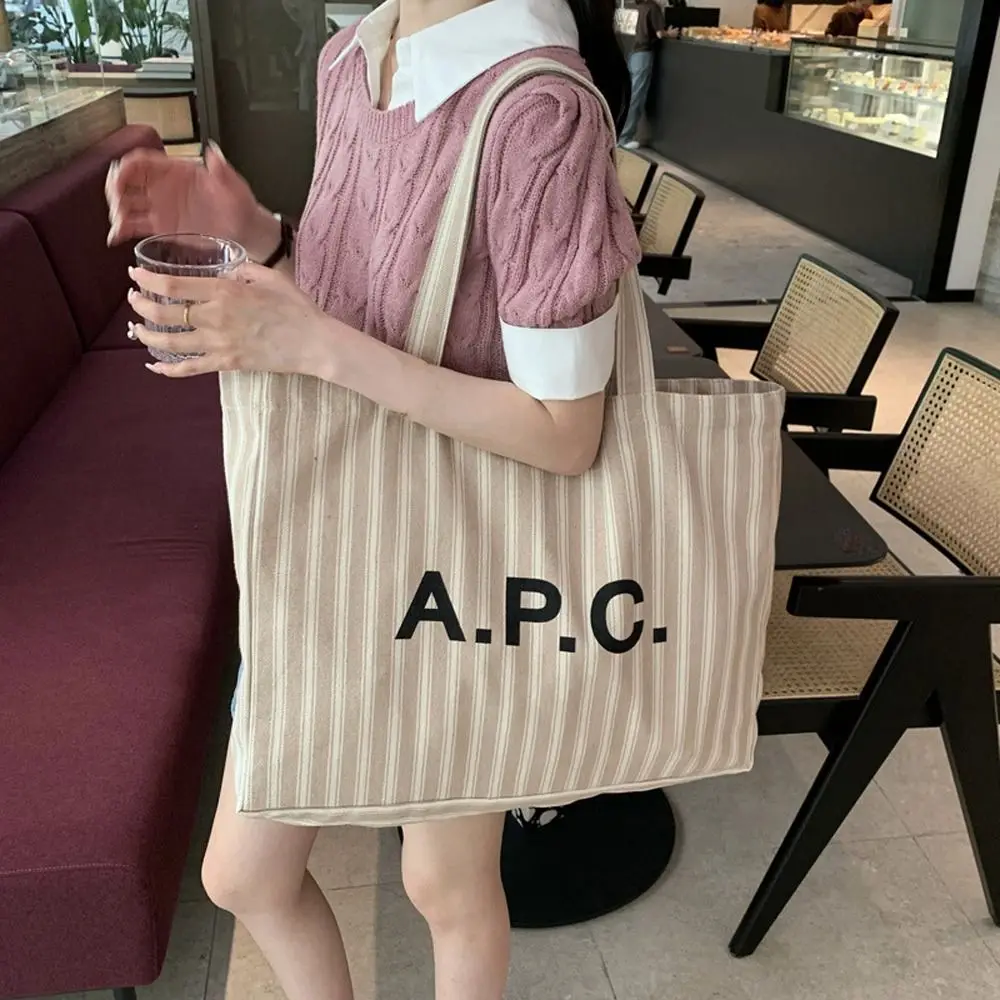 

Girls Storage Bag Grid Makeup Lipstick Bag Cosmetic Bag Canvas Stripe Tote Bag Women Shoulder Bag Ins Handbag Lattice