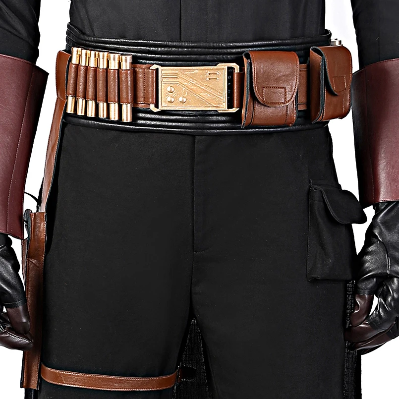 Boba Fett-accesorios para disfraz de Halloween, cinturones de caza para adultos, pretina de armadura de batalla con funda de pistola