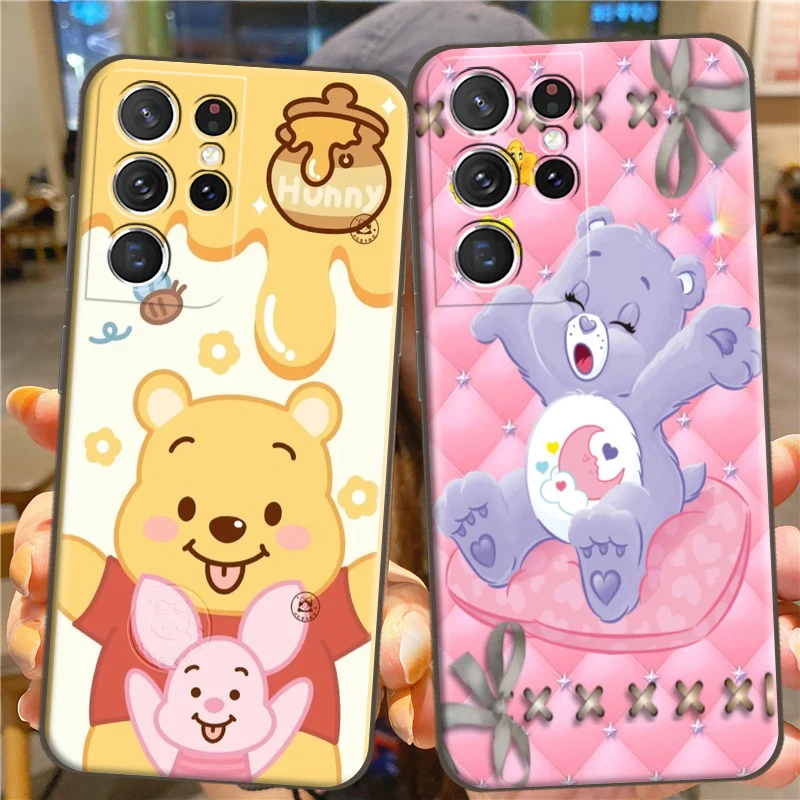 

Disney Winnie The Pooh For Samsung S22 Ultra S22 Plus Soft Silicon Back Phone Cover Protective Black Tpu Case TPU Soft Carcasa