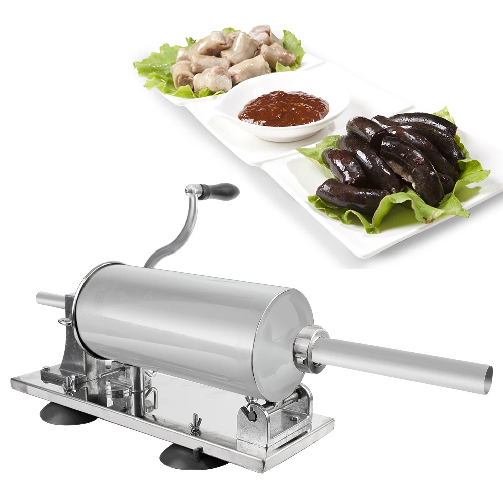 

Stainless Steel Sausage Filling Machine 6 LBS/3 KG With Suction Cup Manual Sausage Meat Stuffer Sausage Maker Syringe Set