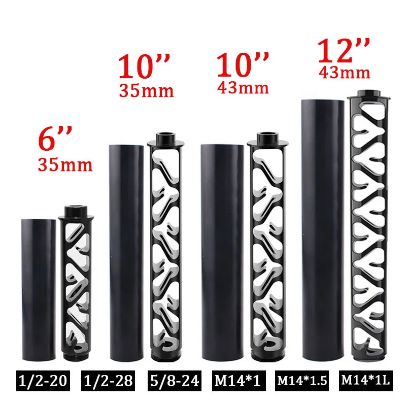 

6/10/12 Inch Car Fuel Filter Spiral Increase 1/2-28 5/8-24 Single Core Car Fuel Filter Aluminum Tube For NaPa 4003 WIX 24003