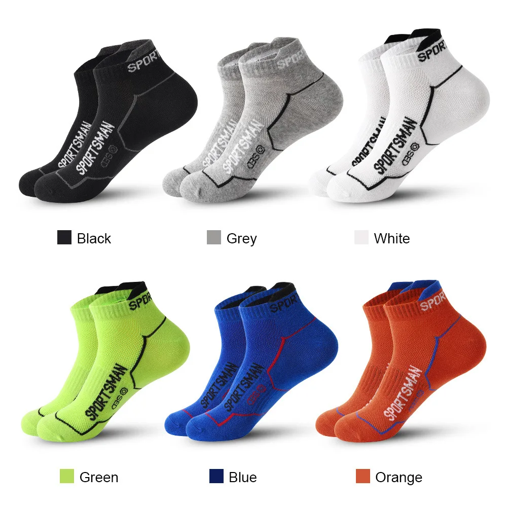 6Pairs High Quality Men Ankle Socks Breathable Cotton Sports Socks Mesh Casual Athletic Summer Thin Cut Short Sokken Size 38-45