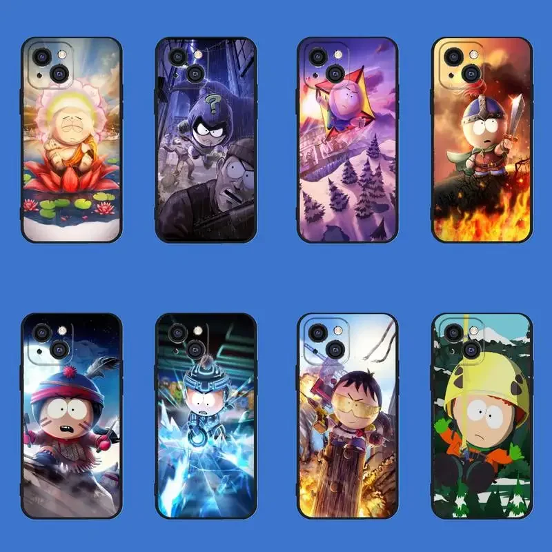 S-South-P-Park чехол для телефона iPhone 11 12 Mini 13 14 PRO XS MAX X XR 6 7 8 Plus черный