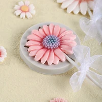 daisy shape candy cake decor silicone mold lollipops mold for chocolate cake mold birthday decorating pastry baking tools mould