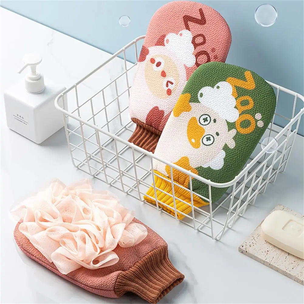 

Bath Towel Rich Foam Durable Soft Cartoon Pattern Comfortable Reusable Fast Drying 2-in-1 Bathing Room Bath Brush for Bathroom
